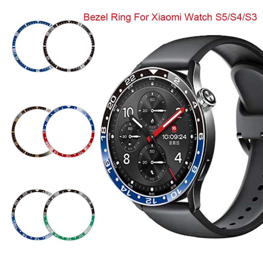Xiaomi Smartwatch S3 Accessories - วงแหวนขอบโลหะสำหรับนาฬิกาอัจฉริยะ Xiaomi S5 S4 S3 ฝาครอบป้องกันสำหรับ