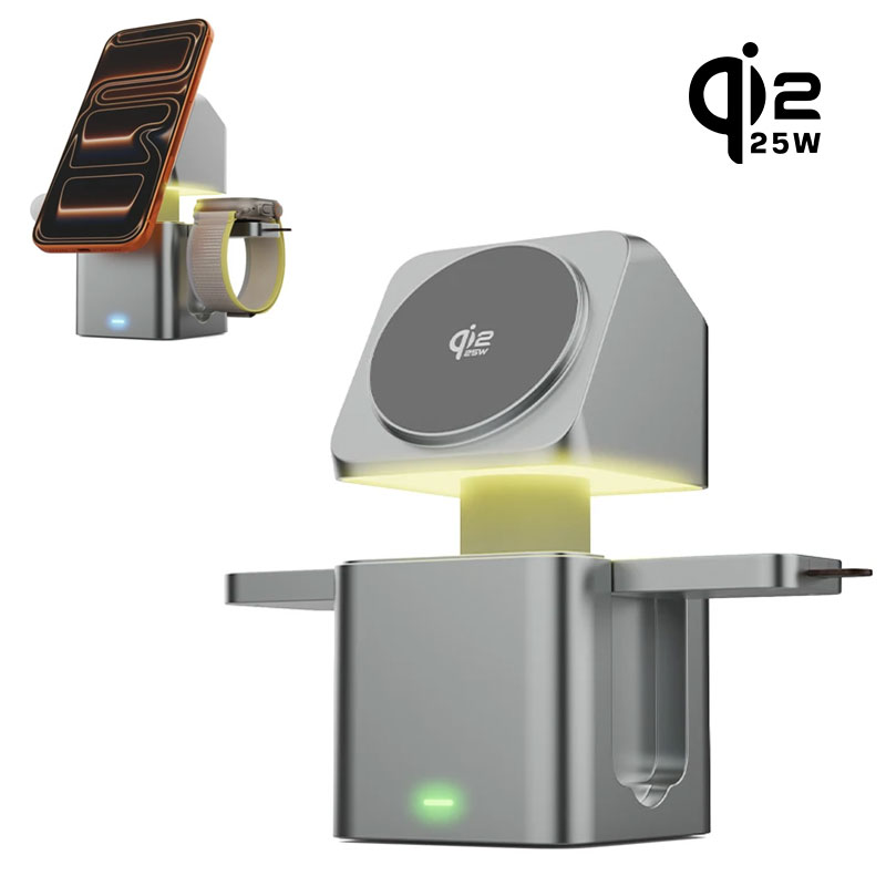 Smartwatch Touch - ที่ชาร์จไร้สายแม่เหล็ก 3 in 1 QI2.2 25W