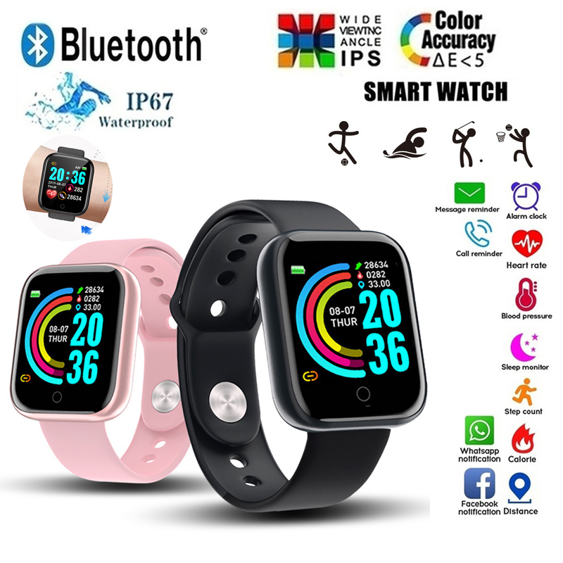 Android Smartwatch Accessories - นาฬิกาอัจฉริยะมัลติฟังก์ชั่นผู้ชายผู้หญิงเชื่อมต่อบลูทูธโทรศัพท์เพลงฟิตเนสสร้อยข้อมือกีฬาเครื่องวัดการนอนหลับ Y68 สมาร์ทวอทช์