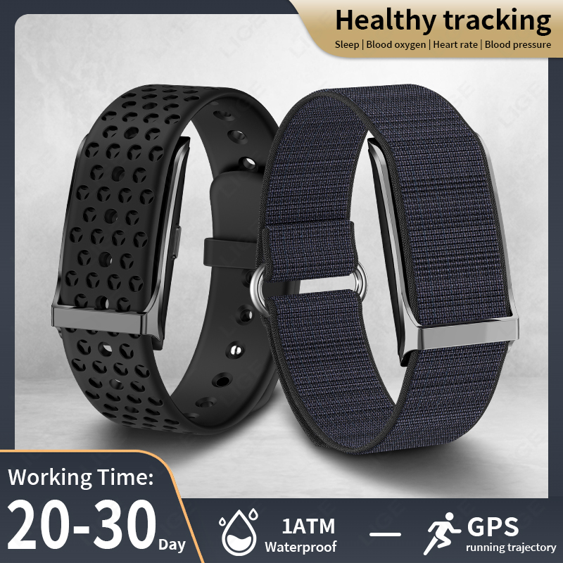 Android Smartwatch Accessories - LIGE สมาร์ทวอท์ช Heart Rate เครื่องวัดความดันโลหิต Pedometer