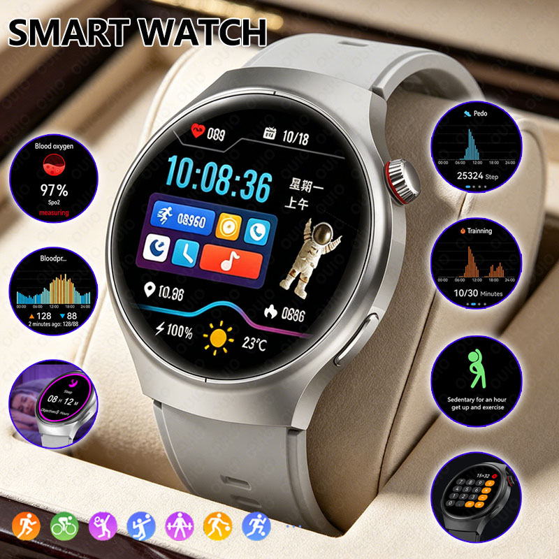 Smartwatch M Active - ใหม่สมาร์ทวอทช์บลูทูธโทรโหมดมัลติสปอร์ตหน้าจอ HD การตรวจสอบสุขภาพการนอนหลับอัตราการเต้นของหัวใจออกซิเจนในเลือดผู้ชายผู้หญิงสมาร์ทวอทช์