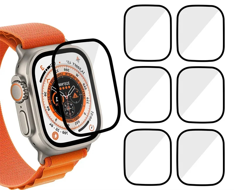 Apple Smartwatch Accessories - ตัวป้องกันหน้าจอ 3D ฟิล์มกระจกนิรภัยเหมาะสำหรับแอปเปิ้ลวอทช์ 9 8 7