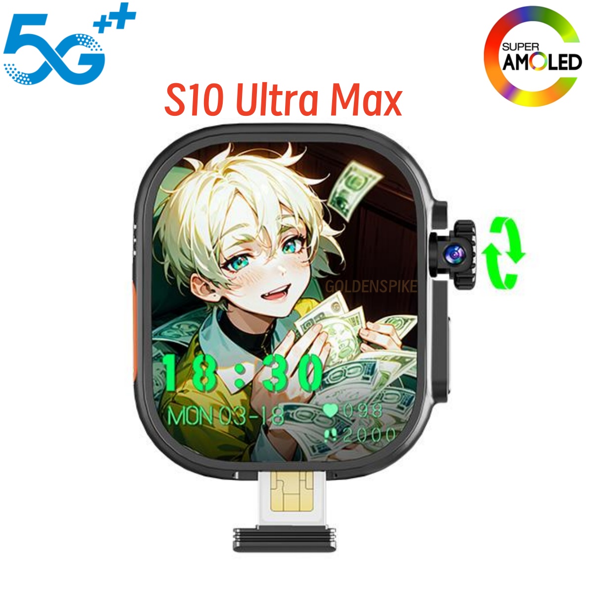 Smartwatch Store - สมาร์ทวอทช์ S10 Ultra MAX 5G พร้อมกล้องหมุนได้
