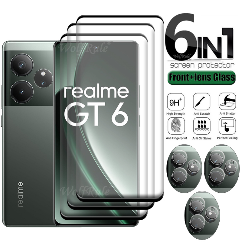 Realme Gt 6 - กระจกนิรภัย6ใน1สำหรับ Realme GT 6 Realme OPPO