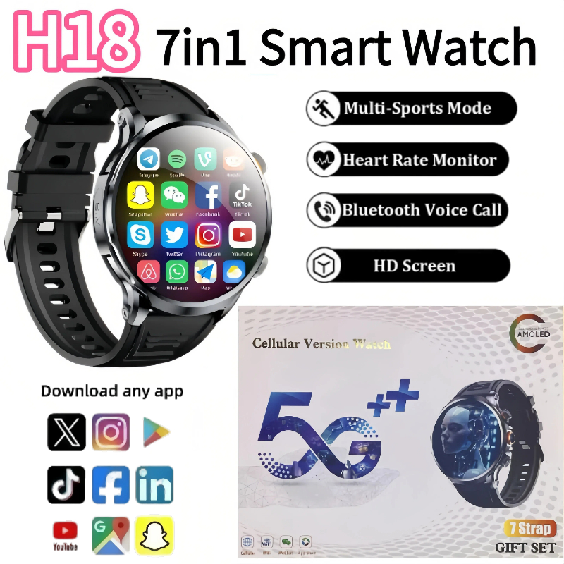 Smartwatch Store - สมาร์ทวอทช์ H18 ระบบแอนดรอยด์ใหม่ รองรับ 4G LTE