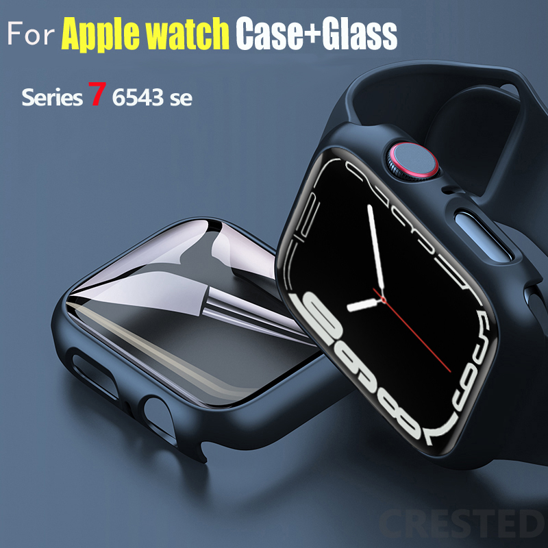 Smartwatch Band Accessories - แก้ว + ฝาครอบสําหรับ Apple Watch case