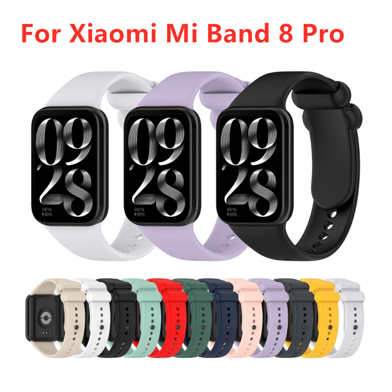 Android Smartwatch Accessories - สายซิลิโคนสำหรับ Xiaomi Mi band 8 Pro