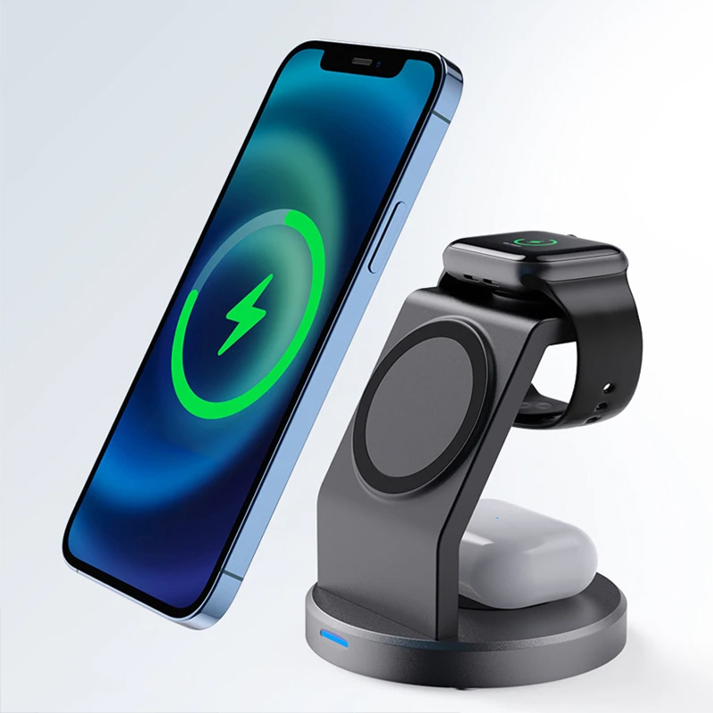 Smartwatch Ac - แท่นชาร์จไร้สาย 3 in 1 สำหรับโทรศัพท์มือถือ iPhone
