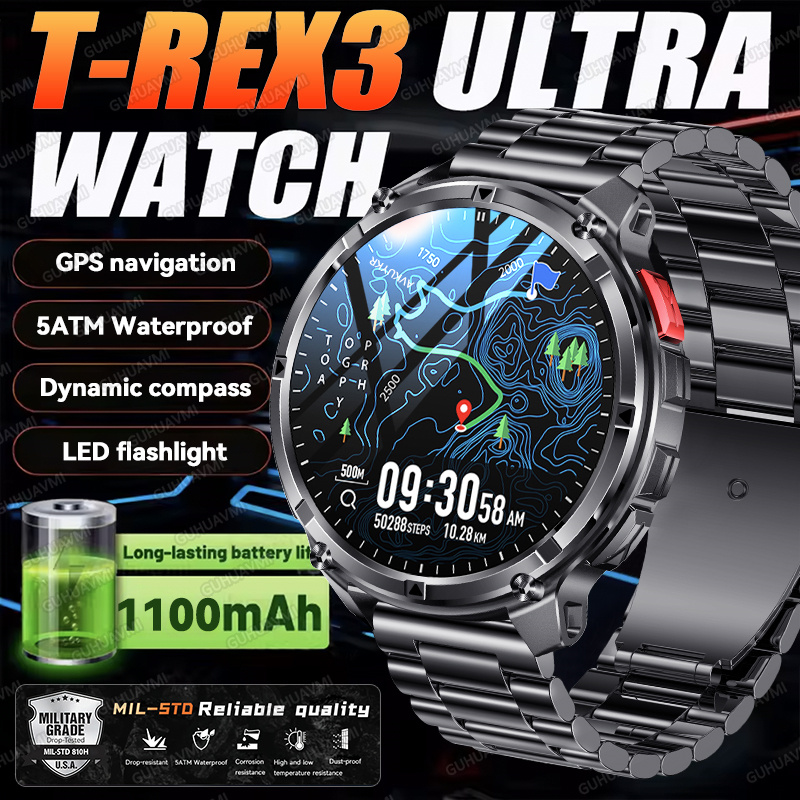 Smartwatch Store - 2026 นาฬิกาอัจฉริยะรุ่นใหม่ T-Rex3 Ultra 1100Mah ระดับทหาร