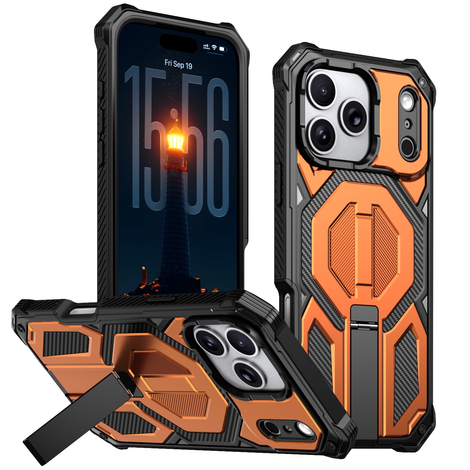 Magnetic Charging Stand - เคสกันกระแทกสำหรับ iPhone 18 17 Pro 16