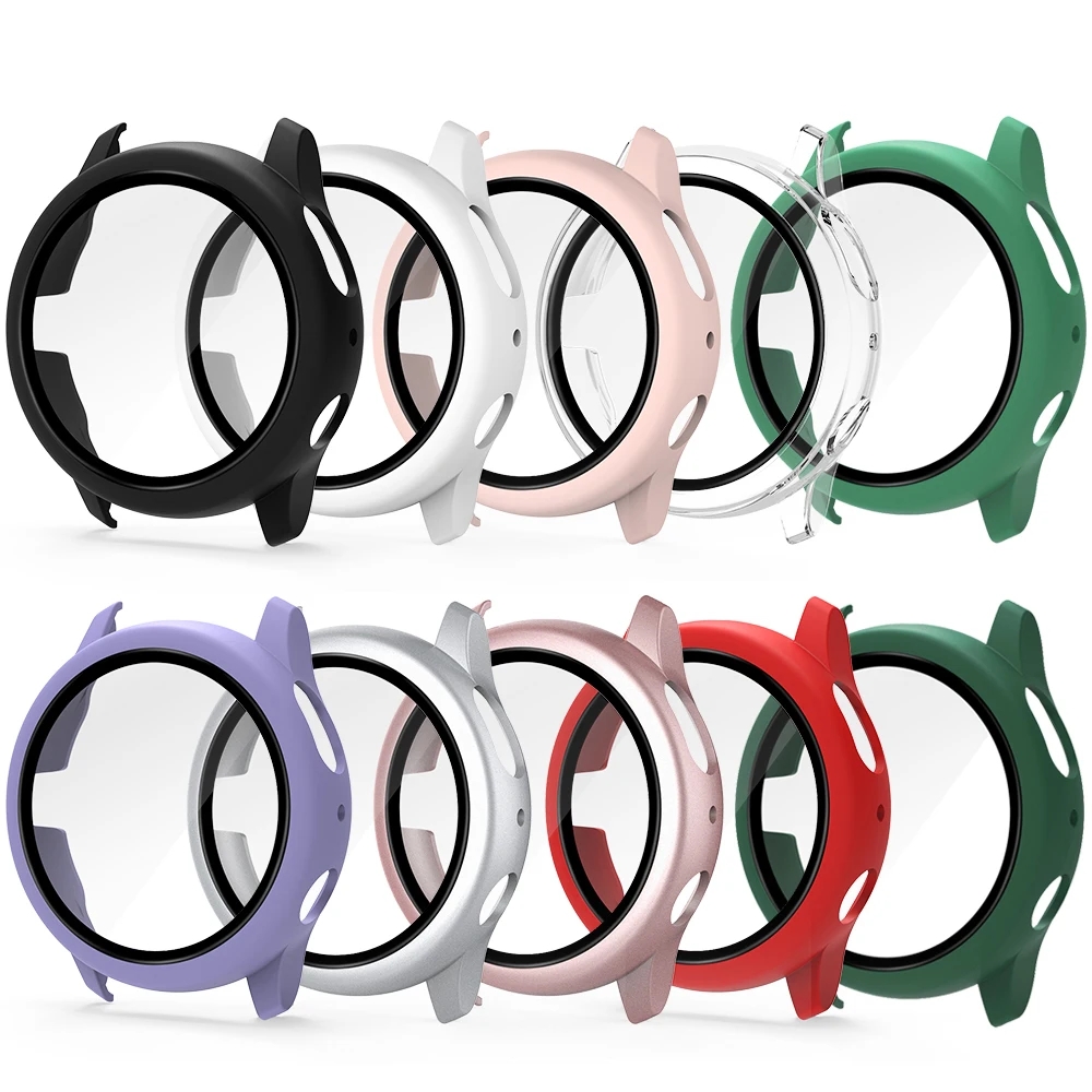 Samsung Smartwatch Accessories - เคสกระจกนิรภัยสำหรับ Samsung Galaxy Watch Active 2