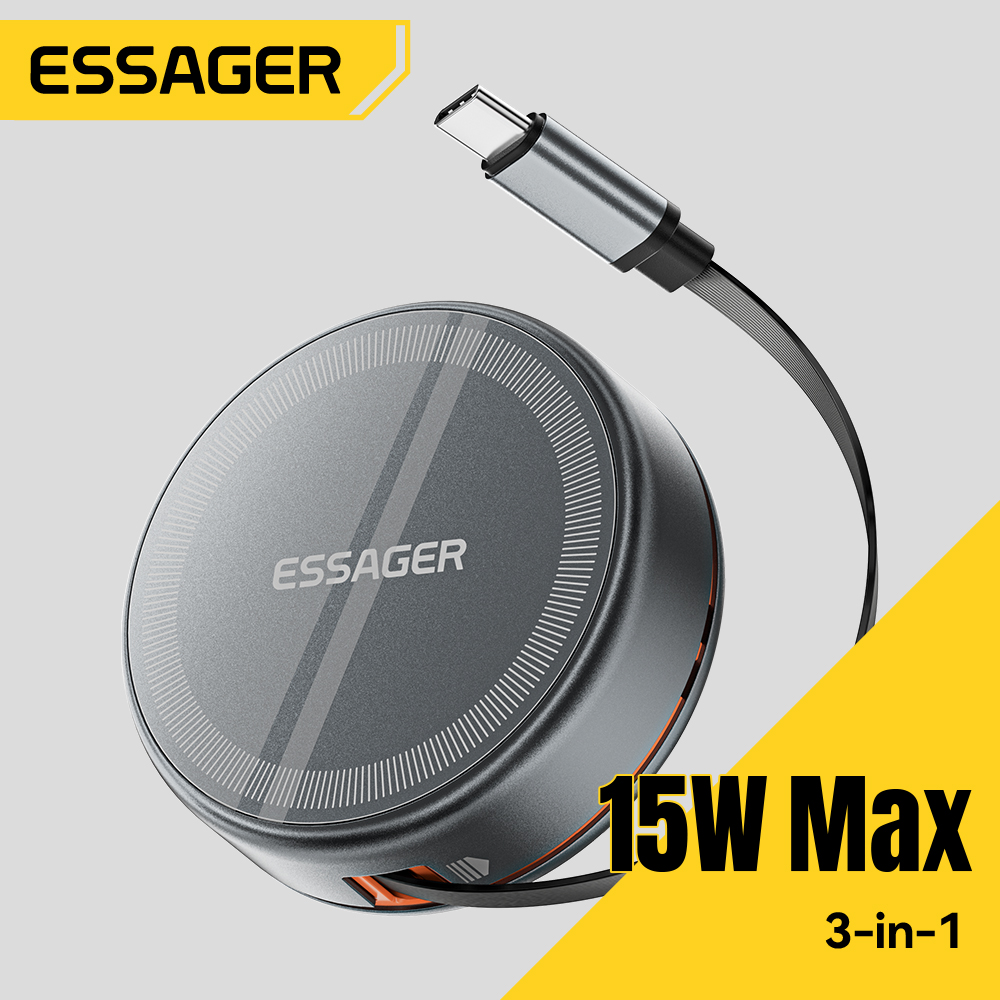 Watch Charger Cable - Essager 15W 3 in 1 Magnetic