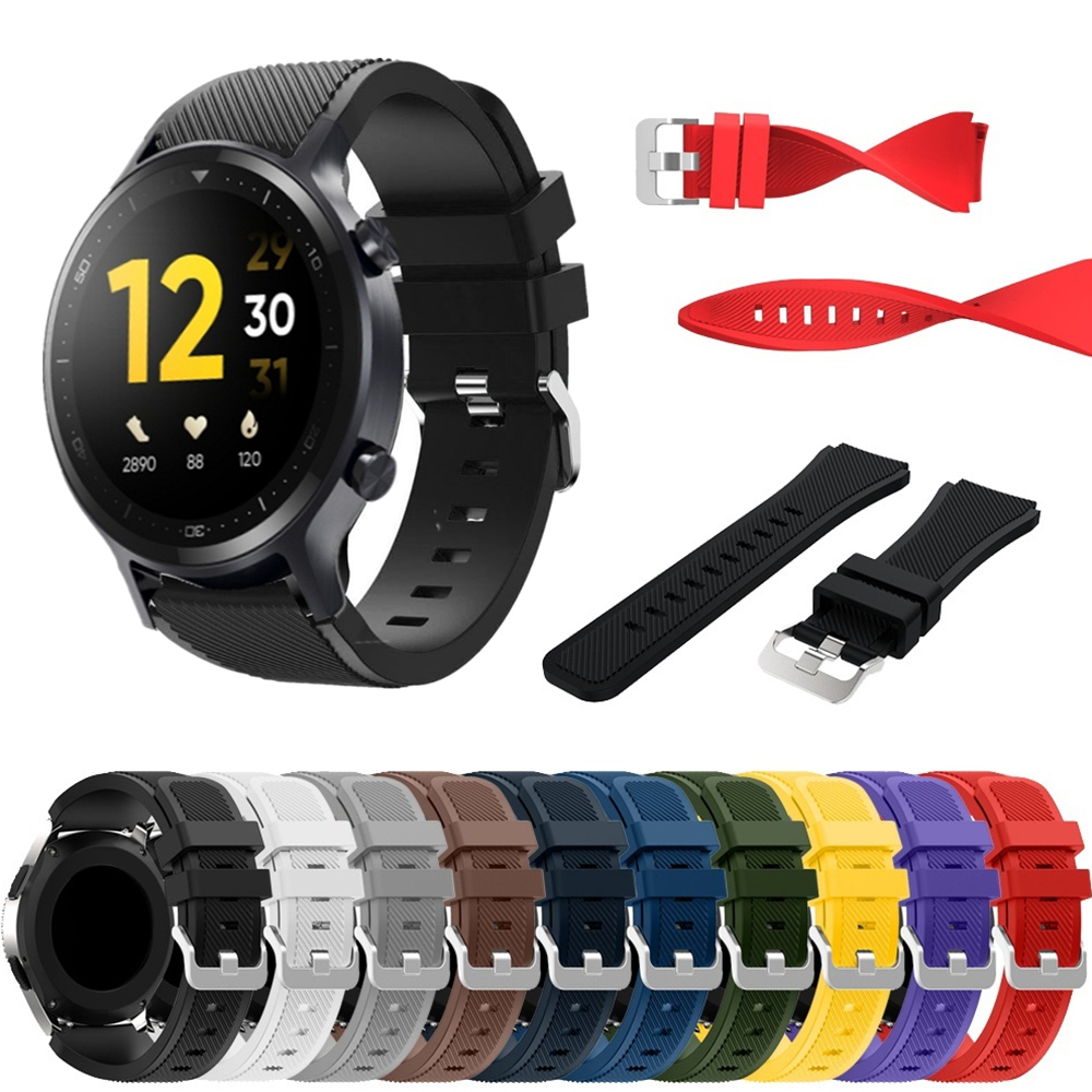 Fossil Smartwatch Accessories - 22มม.สายคล้องคอซิลิโคนสำหรับ Realme นาฬิกา S Pro กีฬาสร้อยข้อมือสำหรับ