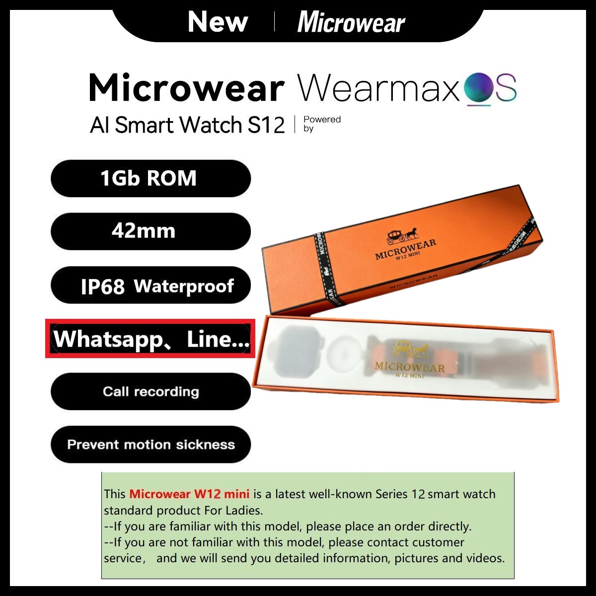Smartwatch M Active - ไมโครแวร์ W12mini W11mini Watch12 Watch11 Mini