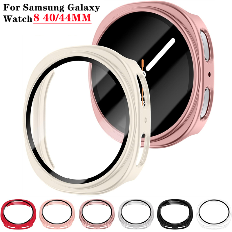 Samsung Smartwatch Accessories - กระจกนิรภัย+เคสสำหรับซัมซุง กาแลคซี่ วอทช์ 8 อุปกรณ์เสริม PC