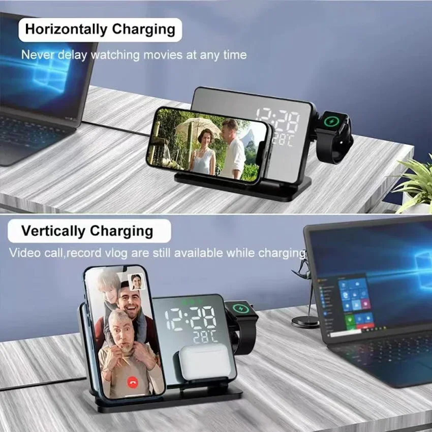 แท่นชาร์จไร้สายพร้อมนาฬิกาปลุก - Smartwatch Ac บทวิจารณ์และราคา