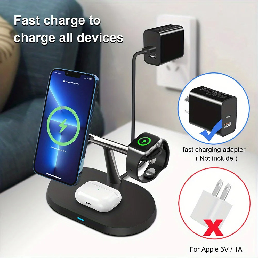 แท่นชาร์จไร้สายแม่เหล็ก 3 in 1 - Watch Charger Cable บทวิจารณ์และราคา