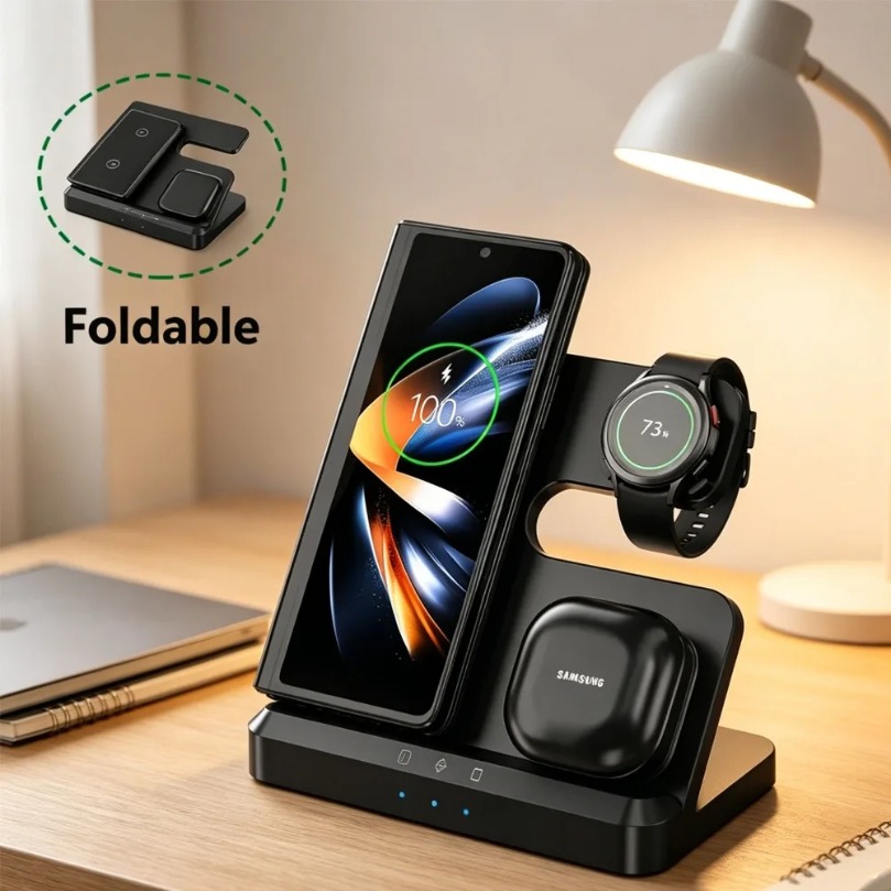 แท่นชาร์จไร้สายแบบเร็ว 3 in 1  - Watch Charger Cable บทวิจารณ์และราคา