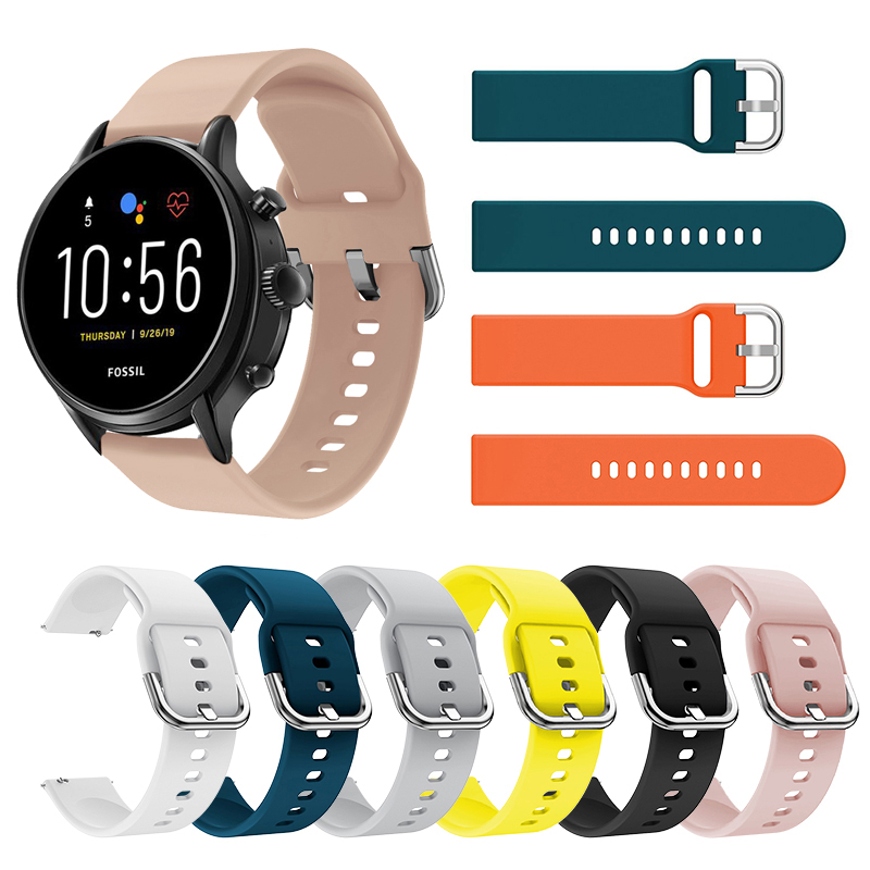 สายซิลิโคน22มม. สำหรับ Fossil  - Fossil Smartwatch Accessories บทวิจารณ์และราคา