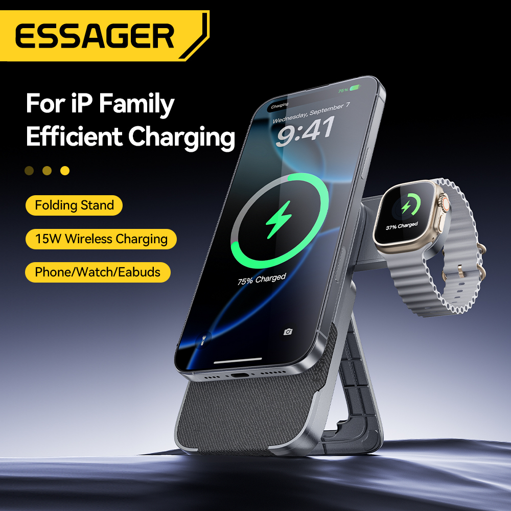 แท่นชาร์จไร้สายพับได้แบบพกพา E - Smartwatch Ac บทวิจารณ์และราคา