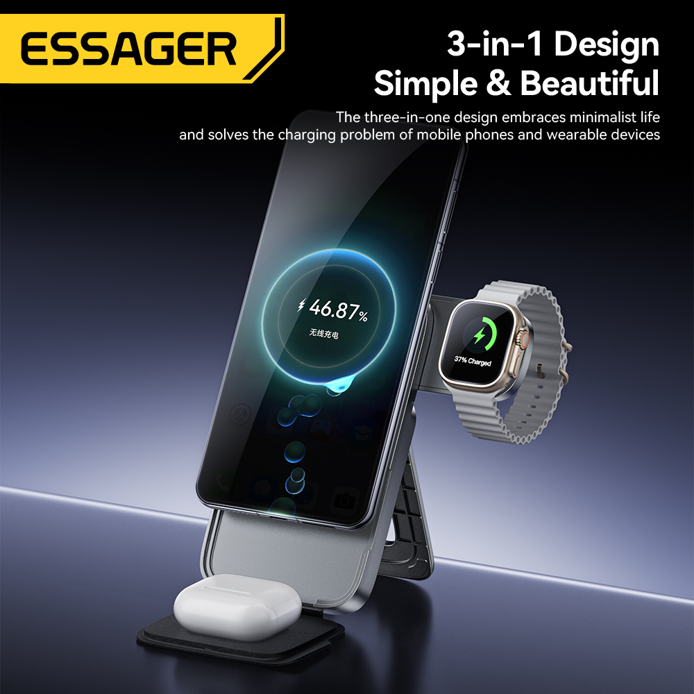 แท่นชาร์จไร้สายพับได้แบบพกพา E - Smartwatch Ac บทวิจารณ์และราคา