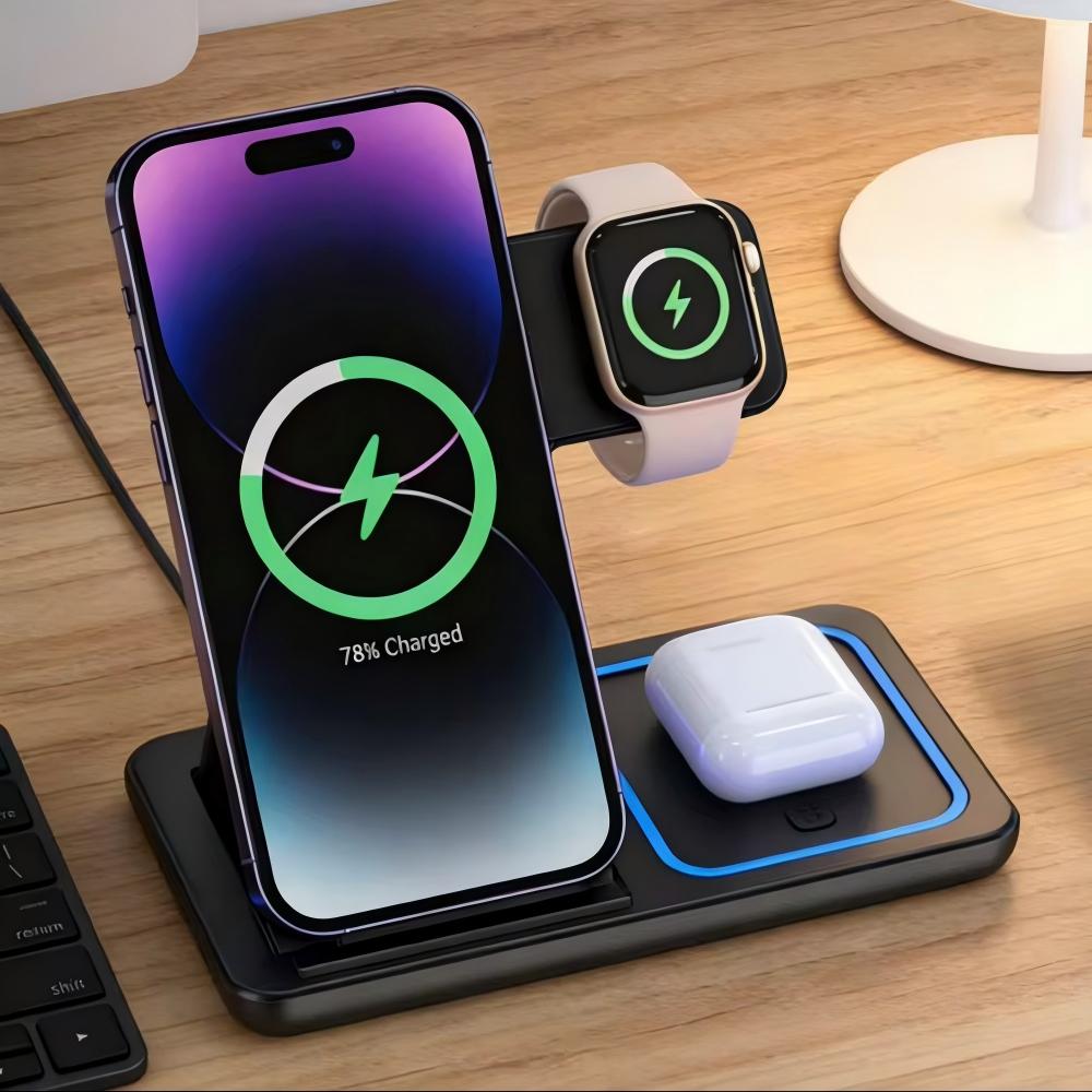 แท่นชาร์จไร้สายแบบพับได้ 3 in  - Smartwatch Ac บทวิจารณ์และราคา