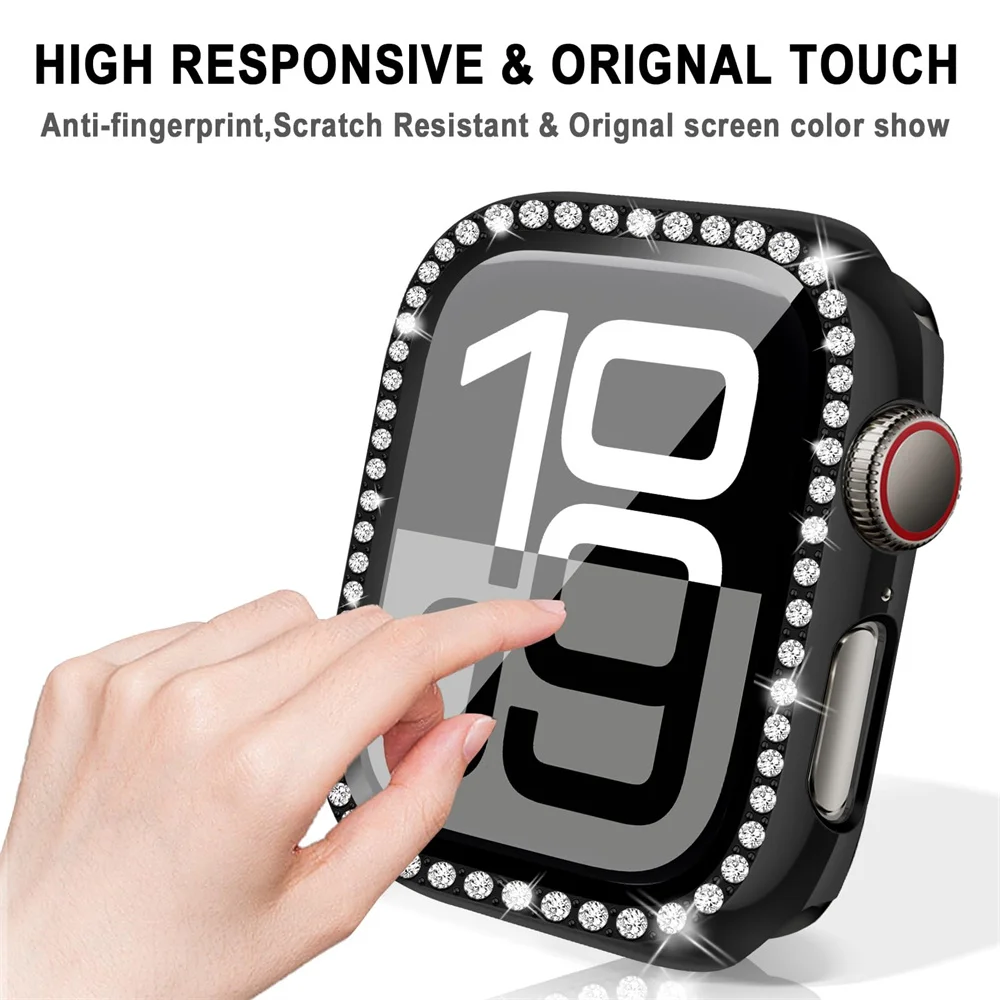เคสกระจก+เพชร สำหรับ Apple Wat - Smartwatch Band Accessories บทวิจารณ์และราคา