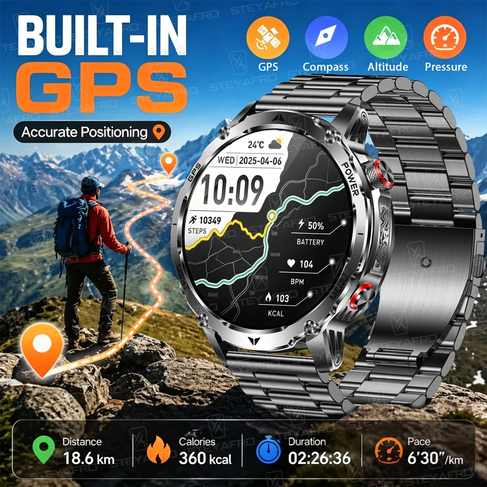 สมาร์ทวอทช์ทหารสำหรับผู้ชายพร้ - Smartwatch M Active บทวิจารณ์และราคา