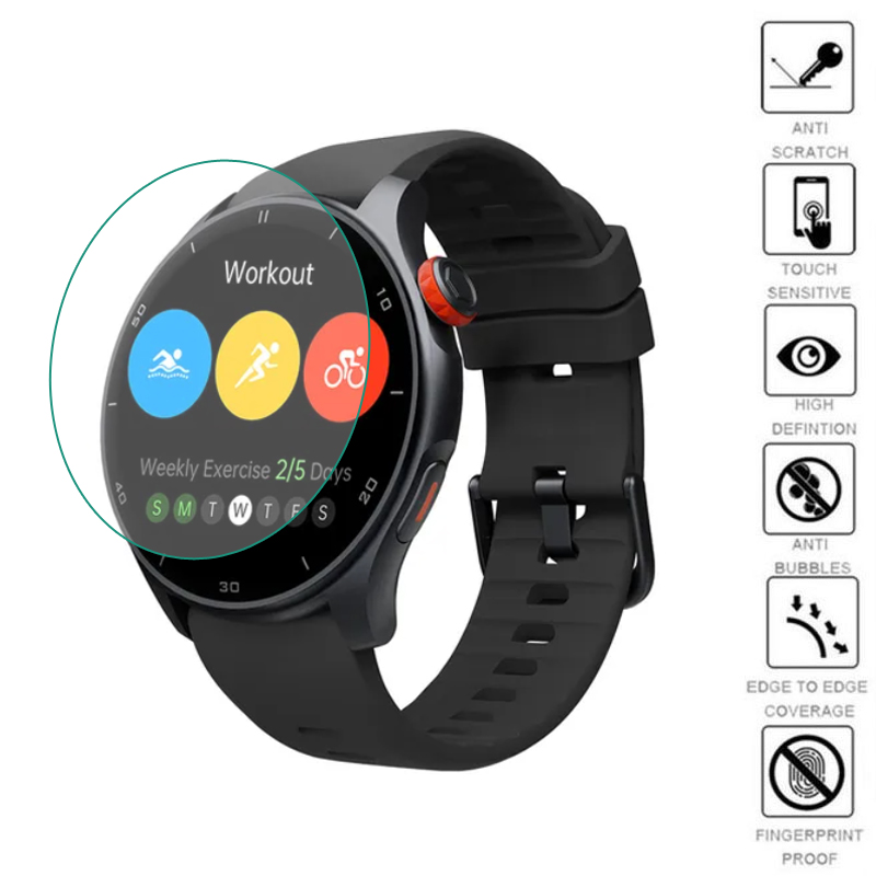 ฟิล์มป้องกันอัจฉริยะแบบใสนิ่ม  - Motorola Smartwatch Accessories บทวิจารณ์และราคา