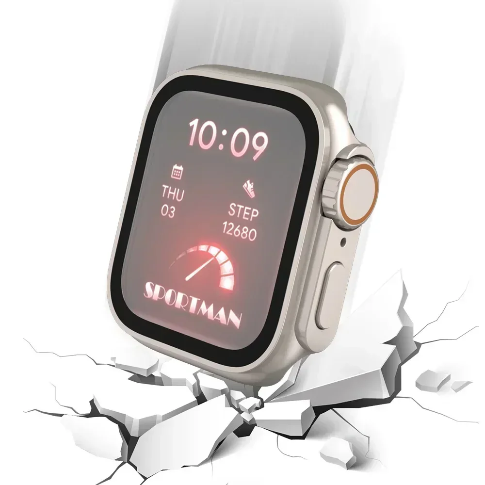 เคสกระจกนิรภัย + ฝาครอบสำหรับน - Apple Smartwatch Accessories บทวิจารณ์และราคา