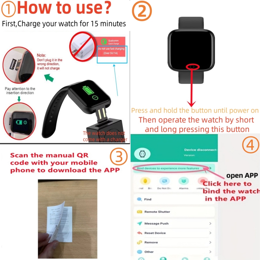 นาฬิกาสมาร์ทวอทช์สายรัดข้อมือฟ - Smartwatch Touch บทวิจารณ์และราคา