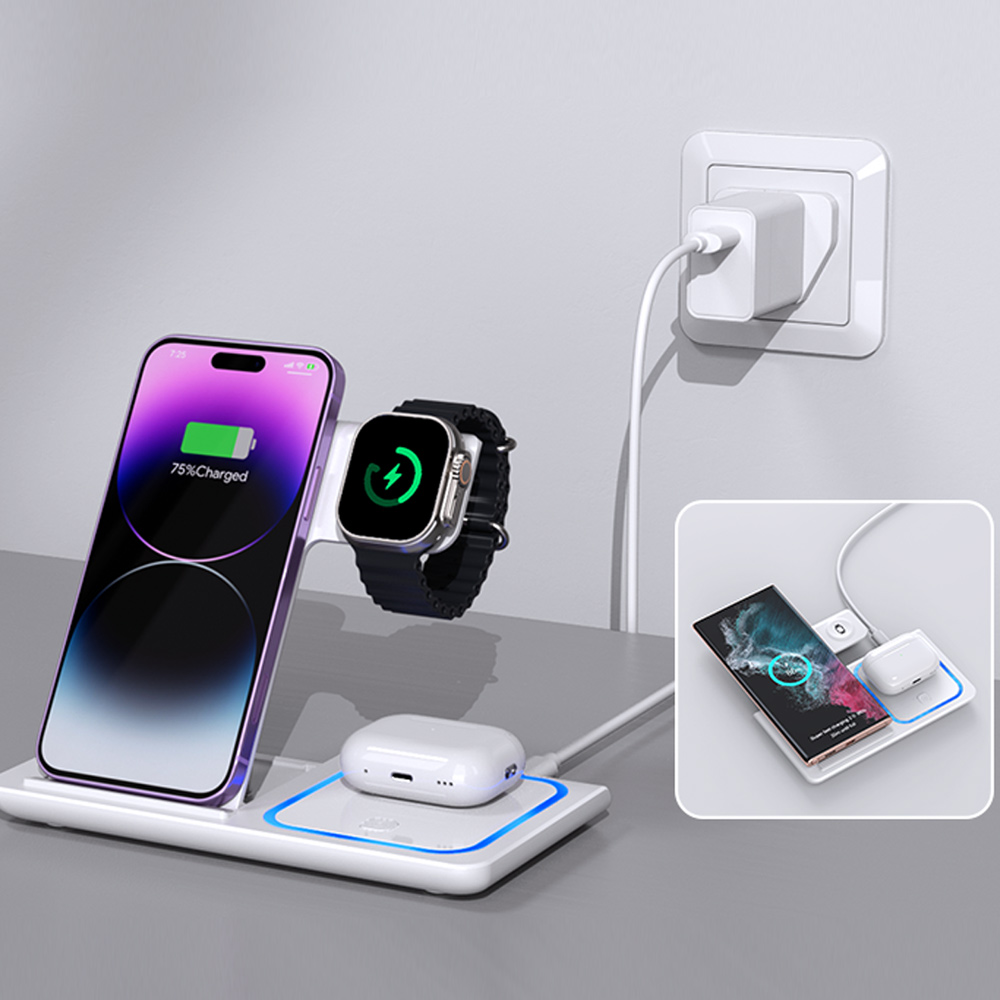 แท่นชาร์จไร้สาย LED 3 in 1 สำห - Smartwatch Ac บทวิจารณ์และราคา