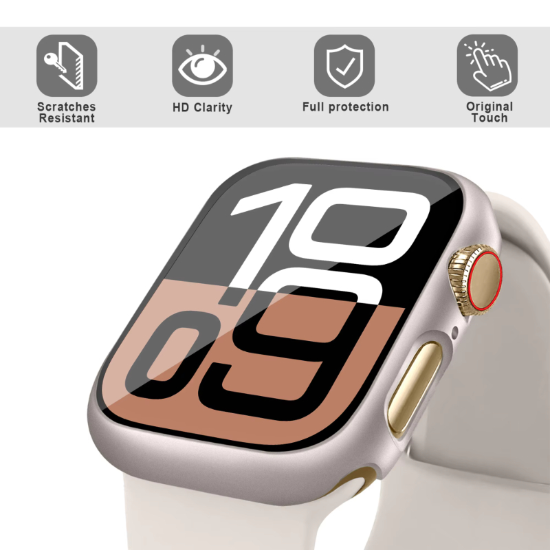 กระจก+เคสสำหรับ Apple Watch ขน - Smartwatch Band Accessories บทวิจารณ์และราคา