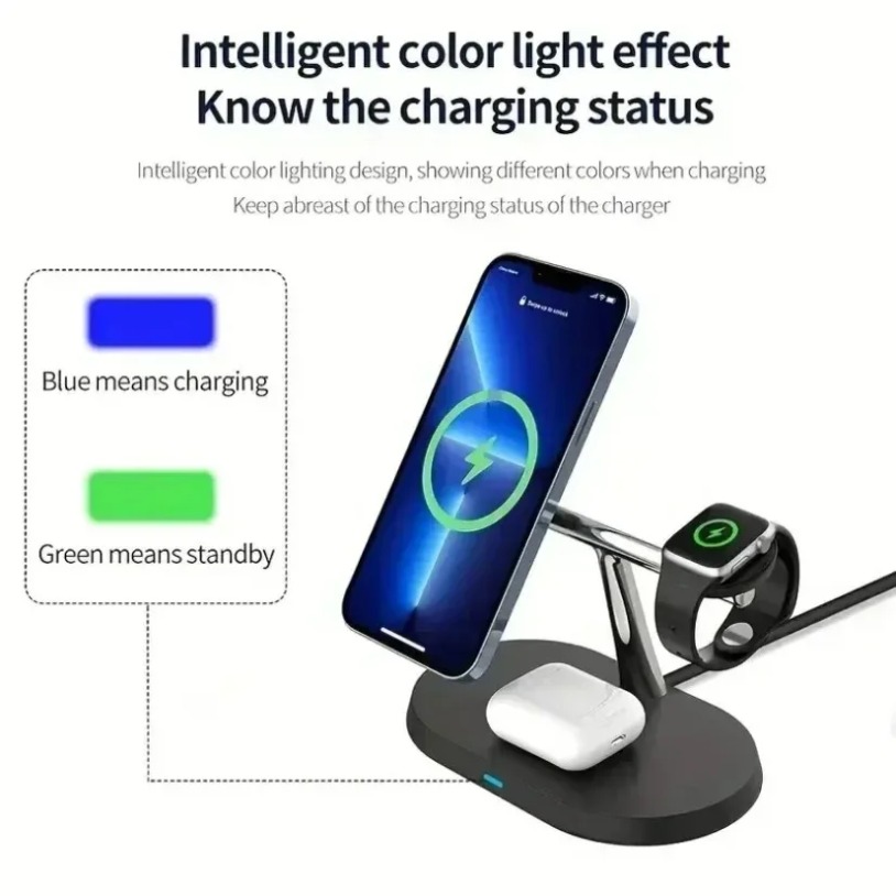 แท่นชาร์จไร้สายแม่เหล็ก 3 in 1 - Watch Charger Cable บทวิจารณ์และราคา