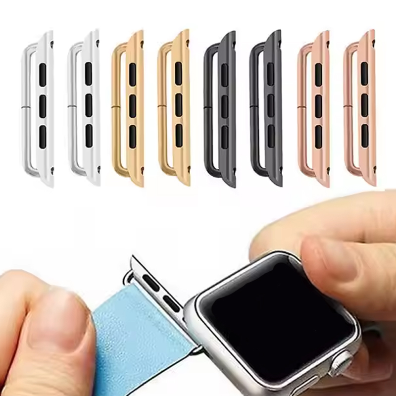 2pcs สแตนเลสสตีลอะแดปเตอร์สําห - Apple Smartwatch Accessories บทวิจารณ์และราคา