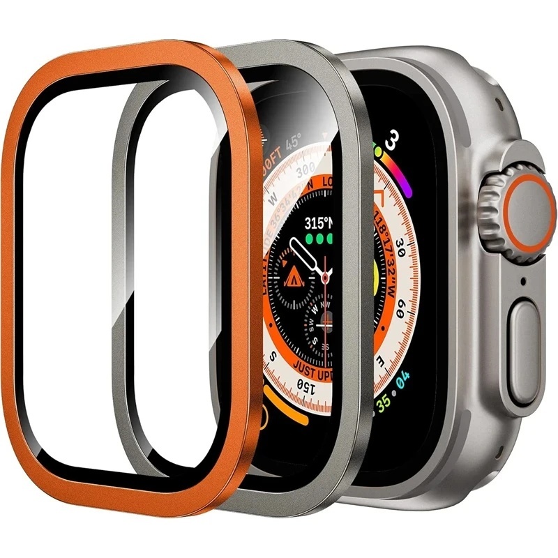 2PCS อลูมิเนียมอัลลอยด์ + กระจ - Smartwatch Case บทวิจารณ์และราคา