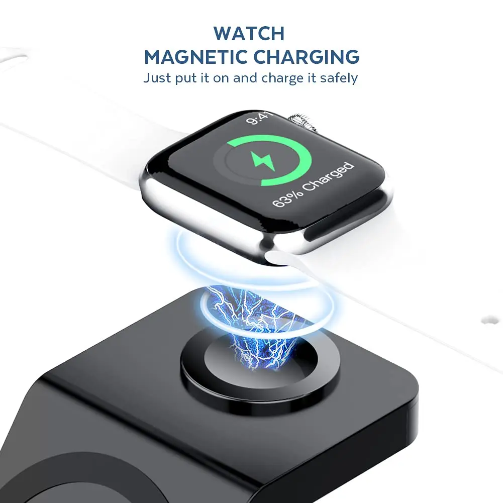 แท่นชาร์จไร้สาย 3 in 1 สำหรับโ - Smartwatch Ac บทวิจารณ์และราคา