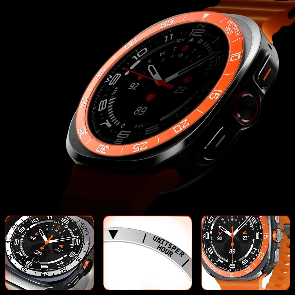 ฝาครอบโลหะ BEZEL แหวนสําหรับ S - Android Smartwatch Accessories บทวิจารณ์และราคา