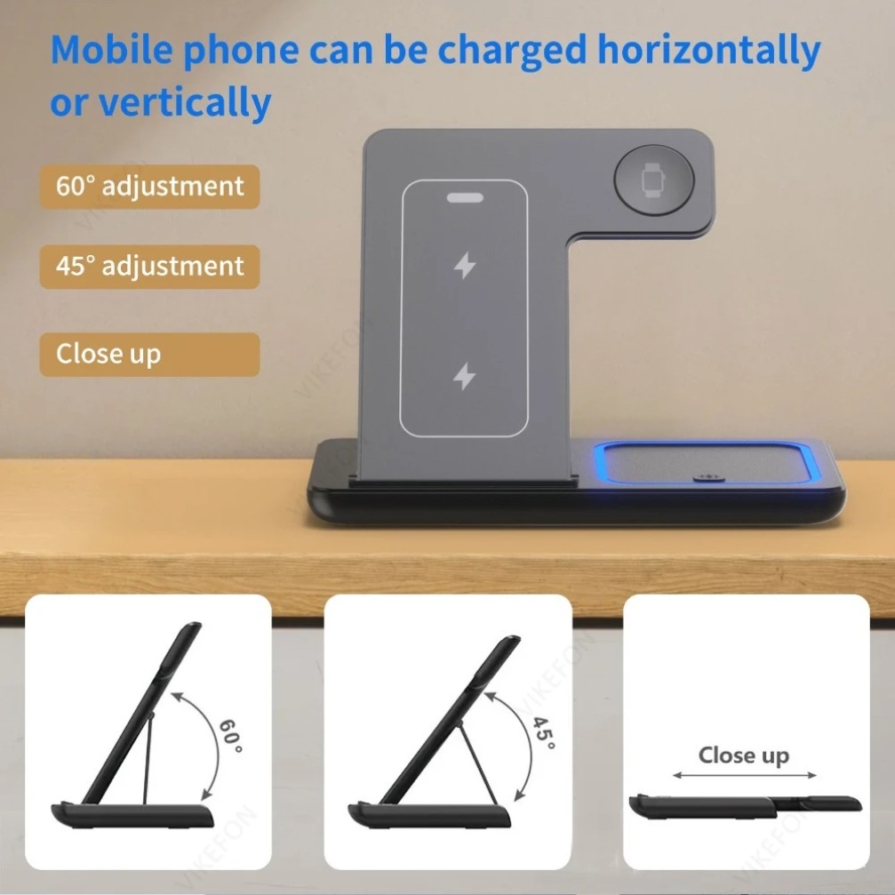 แท่นชาร์จไร้สายแบบพับได้ 3 in  - Watch Charger Cable บทวิจารณ์และราคา