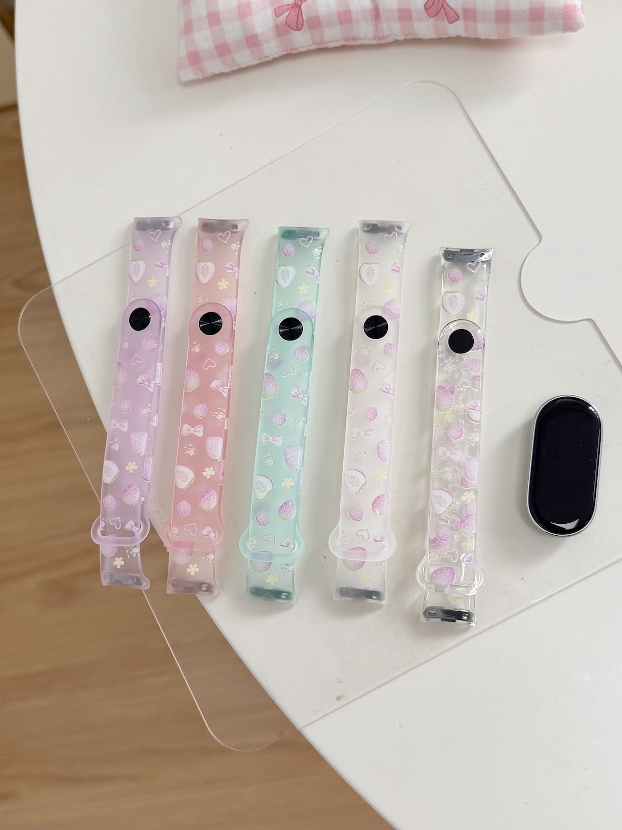 สายรัดข้อมือ TPU ลายโบว์สตรอว์ - Android Smartwatch Accessories บทวิจารณ์และราคา