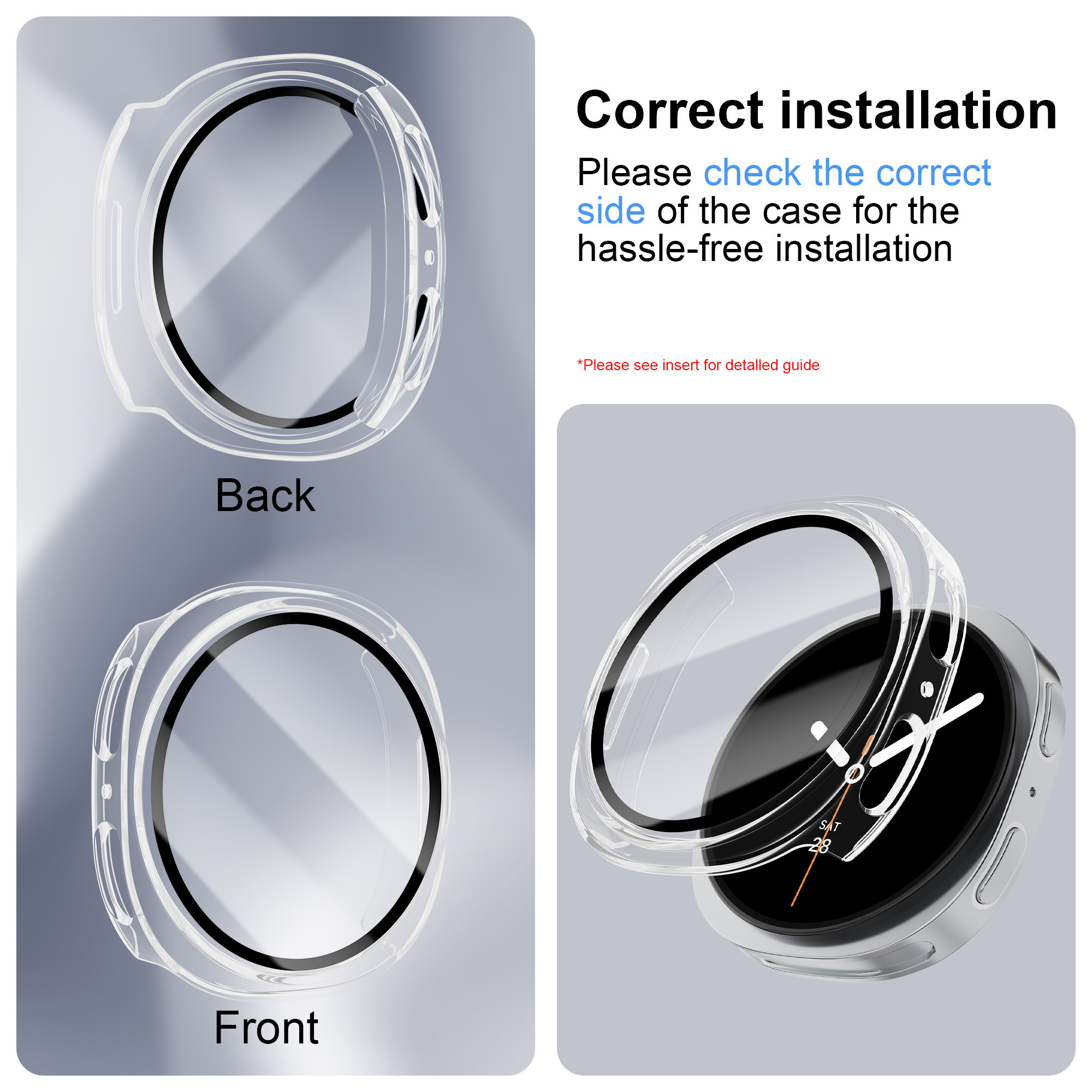 กระจกนิรภัย + PC สําหรับ Samsu - Samsung Smartwatch Accessories บทวิจารณ์และราคา